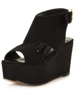 Carvela Klaudia Cut-Out Wedge - Black